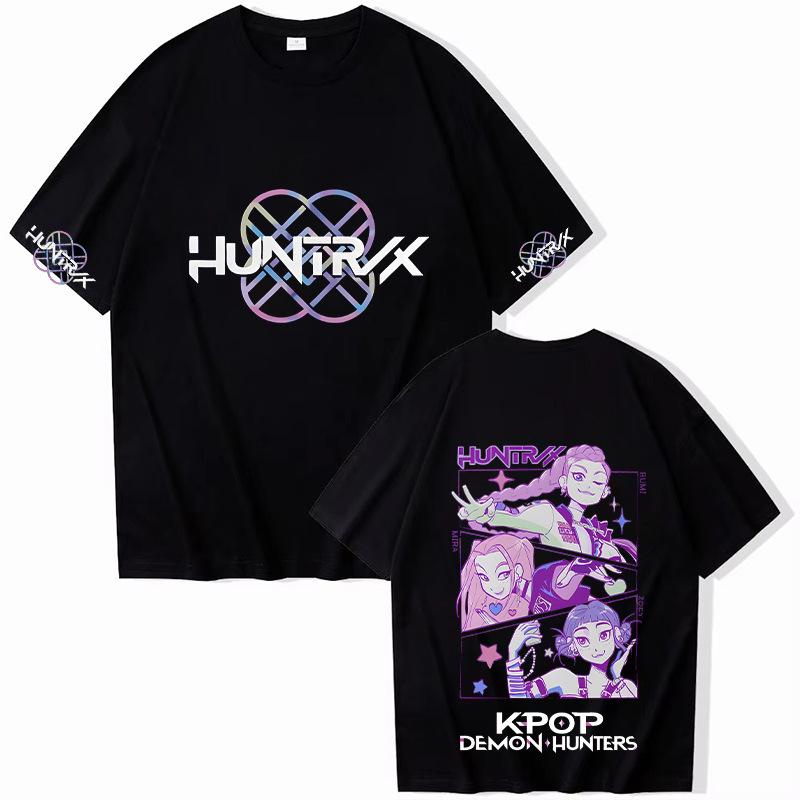 13 Colors Anime KPop Demon Hunters T-shirt Harajuku Women Men Casual T Shirt Fans Gift Tees Tops Fashion KPop Demon Hunters Short Sleeve