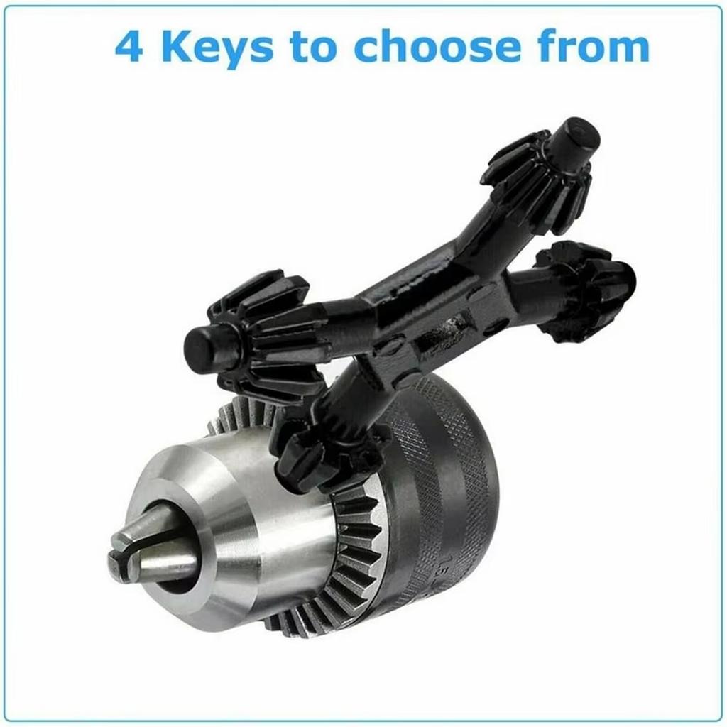 Set 4 In 1  Universal Multi-function Hand Drill Key Chuck  Four Head Electric Drill Outdoor Portable Gadget