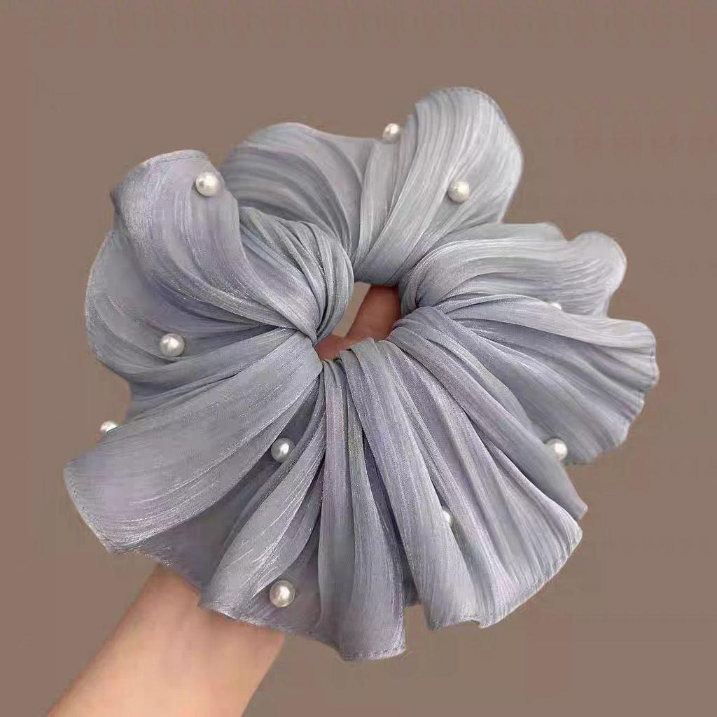 Korean Premium Lace Scrunchie: Women's High-End, Durable, Elastic Hair Accessory