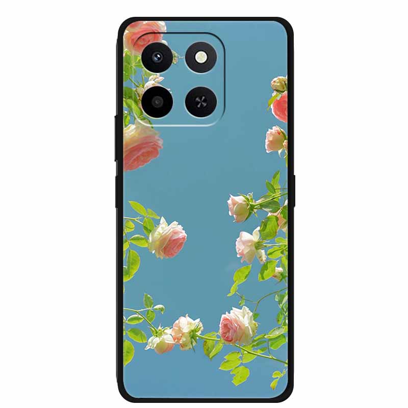 Phone Case For Honor X7D Honor 400 Smart Honor Play10T 5G Soft Silicone TPU Protector Shell Cartoon Gift Anime Funda Flower Capa