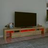 Vidaxl TV Cabinet with LED Lighting, Sonoma Oak, 230X36.5X40 Cm