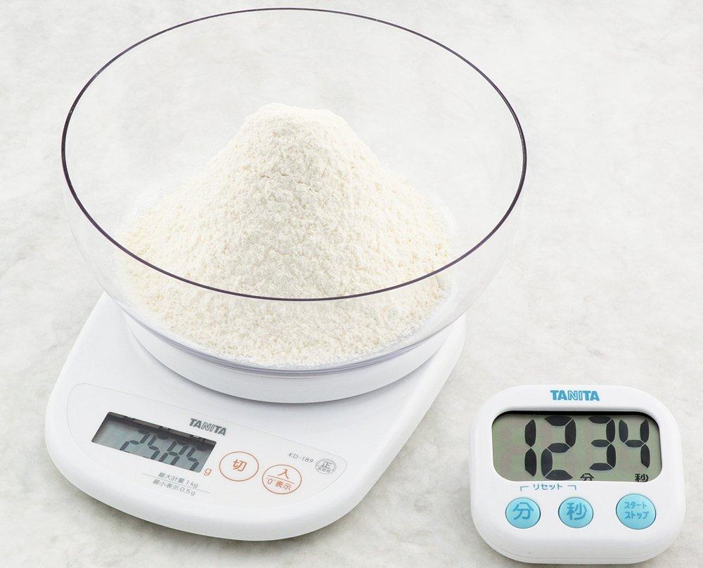 Tanita Digital Cooking Scale, 1kg (0.5g increments), Coconut White, KD-189-WH