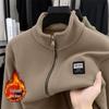 New Men's Autumn Fashion Casual Solid Color Long-Sleeve Jacket for Middle-aged and Young - Warm Business Coat In North America