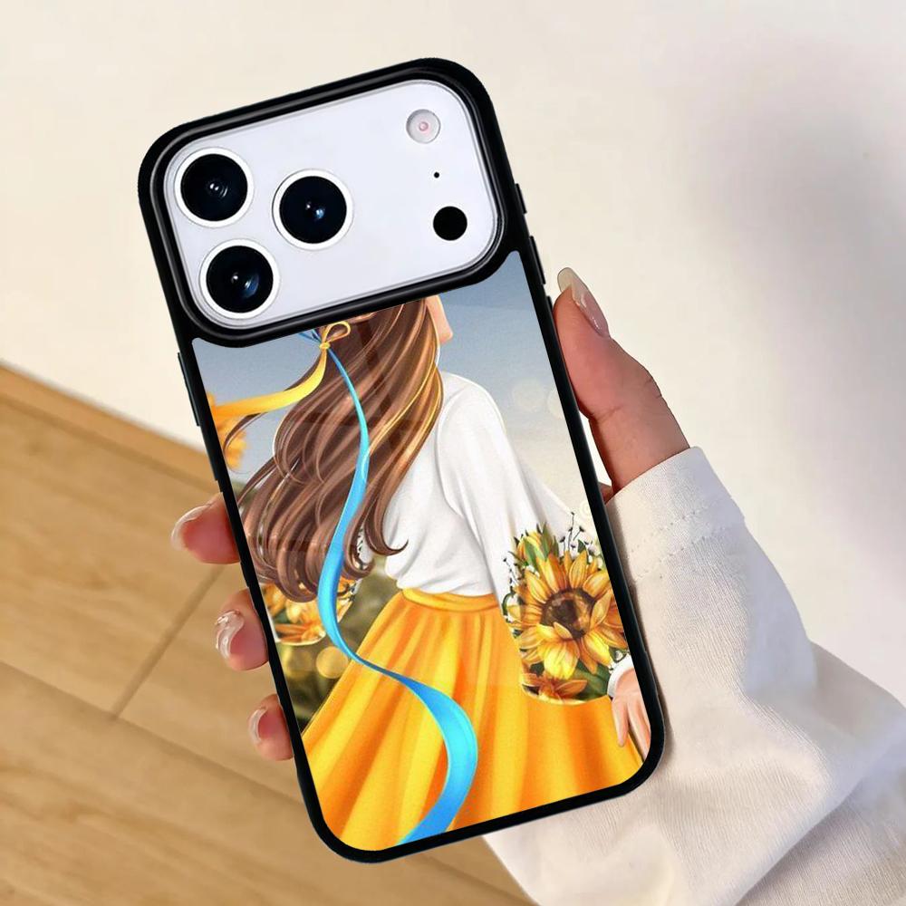 U/kraine Ukrainisches Mädchen Handyhülle Für Apple iPhone 17 air 16 Pro Max 15 Pro Max 14 13 12 11 Mini Rückseite