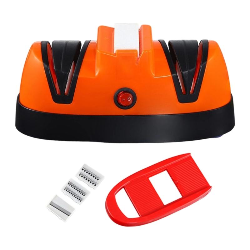 Household Electric Blade Sharpener for Cooking Area Care with Scissor Support and Cutting Aid for Food Work and Use