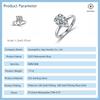 4.0 CTW Pear Cut Solitaire Moissanite Ring S925 Sterling Silver with Open Heart Cutout Shank Fine Jewelry