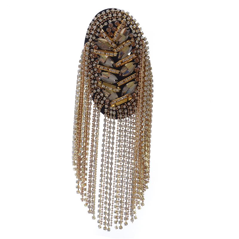Tassel Epaulet Rhinestone Shoulder Board Badge Fringe Shoulder Mark Costume Decor 2025 New Fashion Clothing Accessories