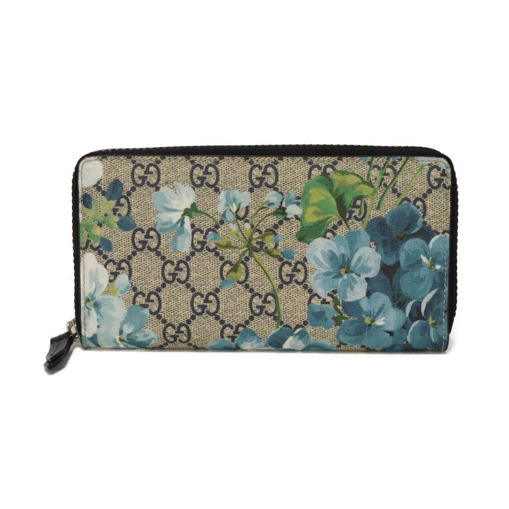 

Б/у кошелек GG Blooms на молнии (9539) 408665 KU2HN 8499 7940 Flora Blue Застежка-молния GG Supreme Бежевый Унисекс из Японии