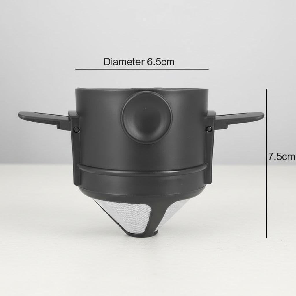 Reusable Stainless Steel Coffee Filter Portable Drip Coffee Maker Holder for Home Office Travel