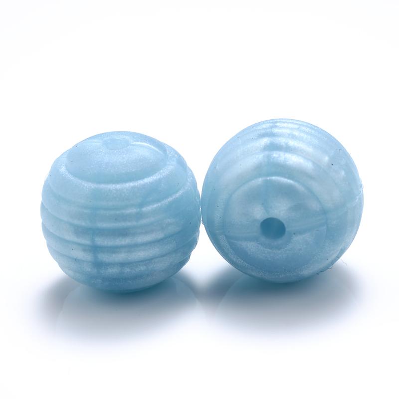 10 Stück/Los 15mm Baby-Silikonperlen Beißringe für 4-6 Monate Spiral-Lebensmittelechtes Silikon Beißring Schnuller Kette Halskette Herstellung