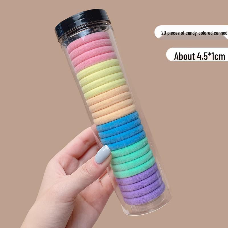 Women's Seamless Rubber Band Hair Tie - 2025 New High Ponytail, Simple Design with Leather Cover