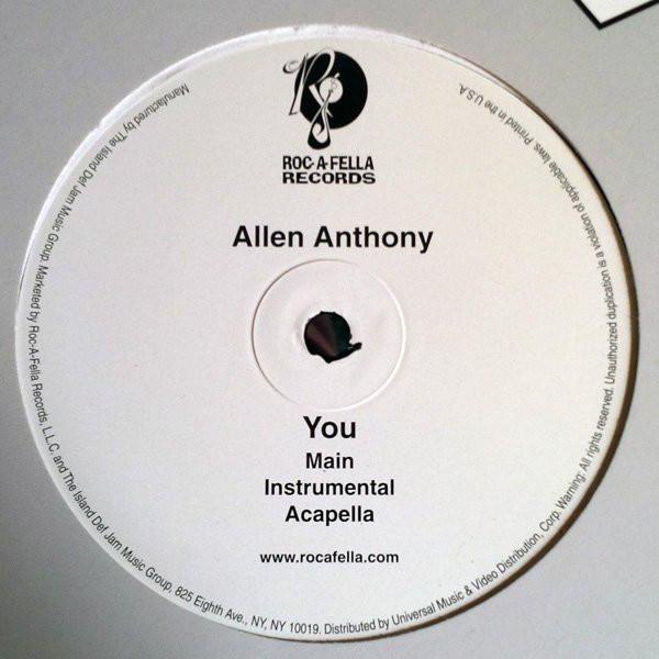 

12inch Record ALLEN ANTHONY - You NONE Roc-A-Fella Rec 2004 US Rap & Hip-Hop/R&B Used
