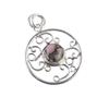 Natural Pink Opal Copper Turquoise Gemstone 925 Sterling Silver Handcrafted Daily Wear Pendant 1.45" For Love PP-24-28