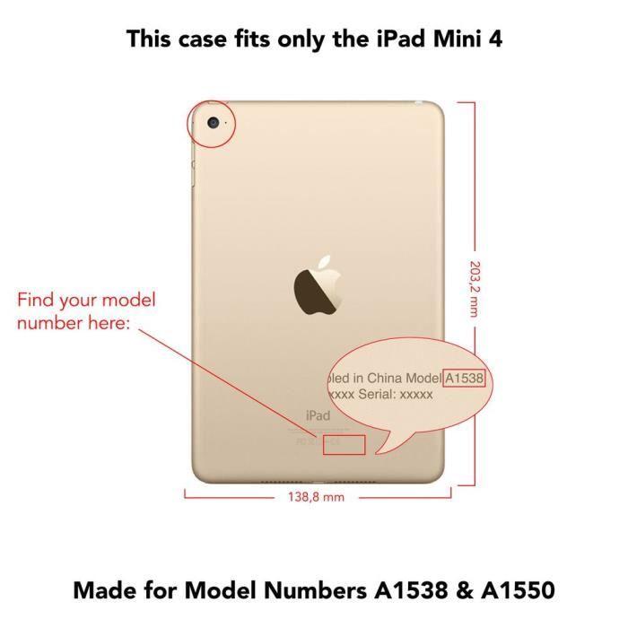 Case - NALIA - iPad Mini 4 - Shockproof Protection - Synthetic Leather - Black