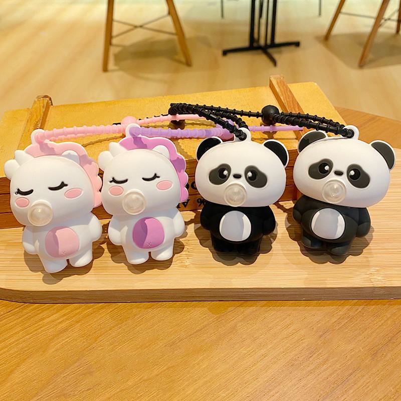 Creative Silicone Panda Unicorn Bubble Blowing Keychain For Birthdays And Holidays