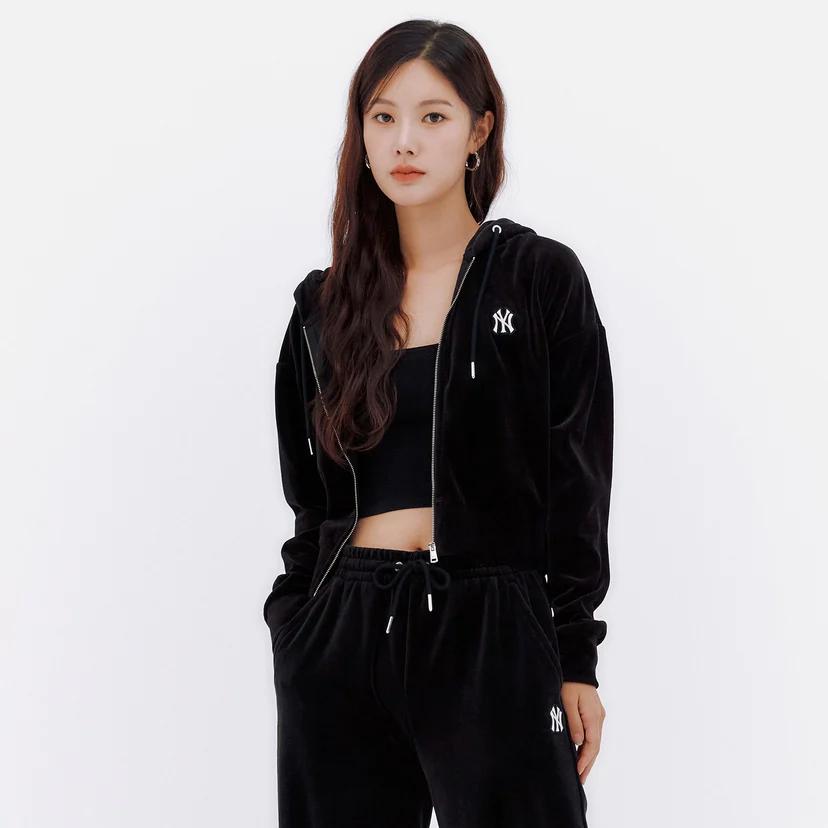 New MLB Cropped Coats Women's Black 3FTRB0636-50BKS