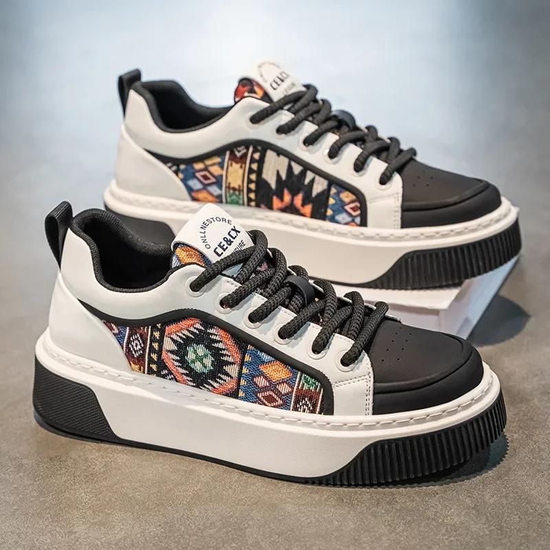 

Fashion Men Casual Shoes 2025 New Spring Casual Sports Shoe Luxury Comfortable Trend Men s Board Shoes fashionble Sneaker Male Footwear 44 белый