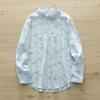 Floral Printed Women's Long Sleeve Shirt Flower Fresh Casual Loose Lady Shirts Clothes Factory