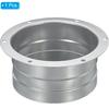 PATIKIL 4 Inch Duct Connector Flange, Metal Straight Pipe Exhaust Hose Flange for Heating Cooling Ventilation HVAC System