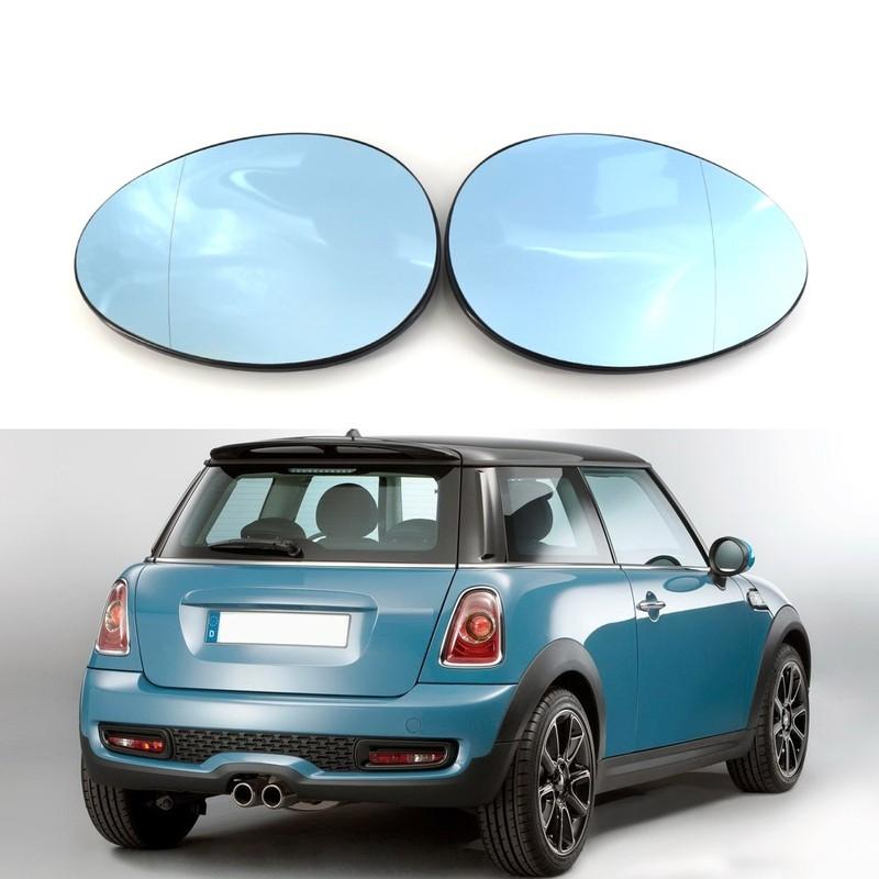 Left & Right Blue Car Side Rearview Mirror Glass Lens Heated For BMW MINI ONE/COOPER COUNTRYMAN R55 R56 R57 R58 R59 R60 R61