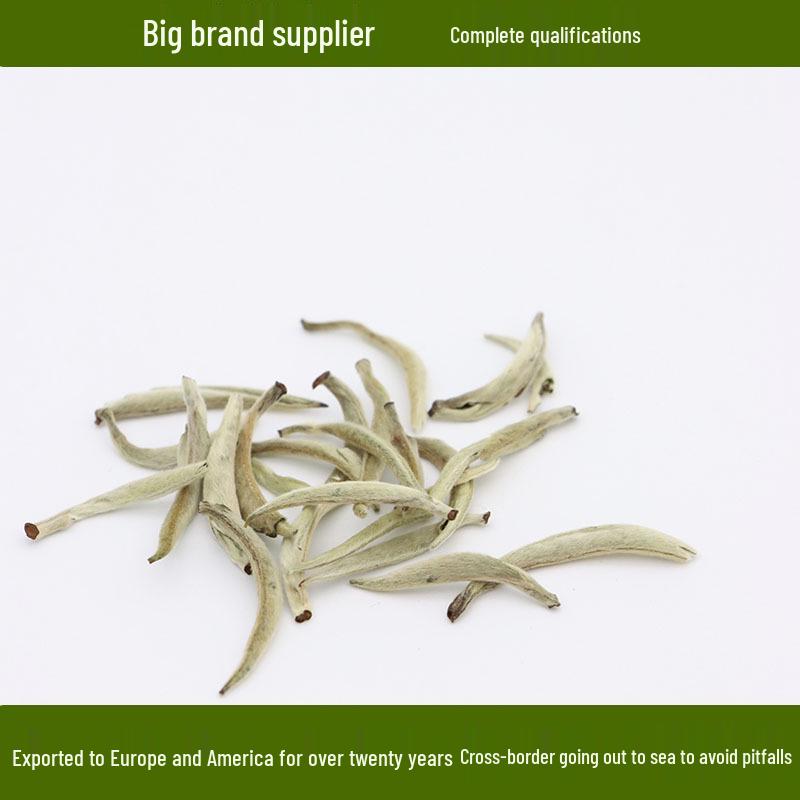 European Standard Low Pesticide Silver Needle White Tea – Clear, Sweet, Single Bud Fragrant White Tea 50g