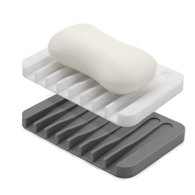 Creative Silicone Soap Holder Candy Color Soap Draining Organizer Home No Installation Soap Box Soap Dish Bathroom Accessories