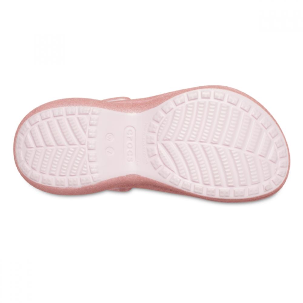 Crocs Women S Bay Glitter Clog Sandal 6cm Pink 207261 6zw