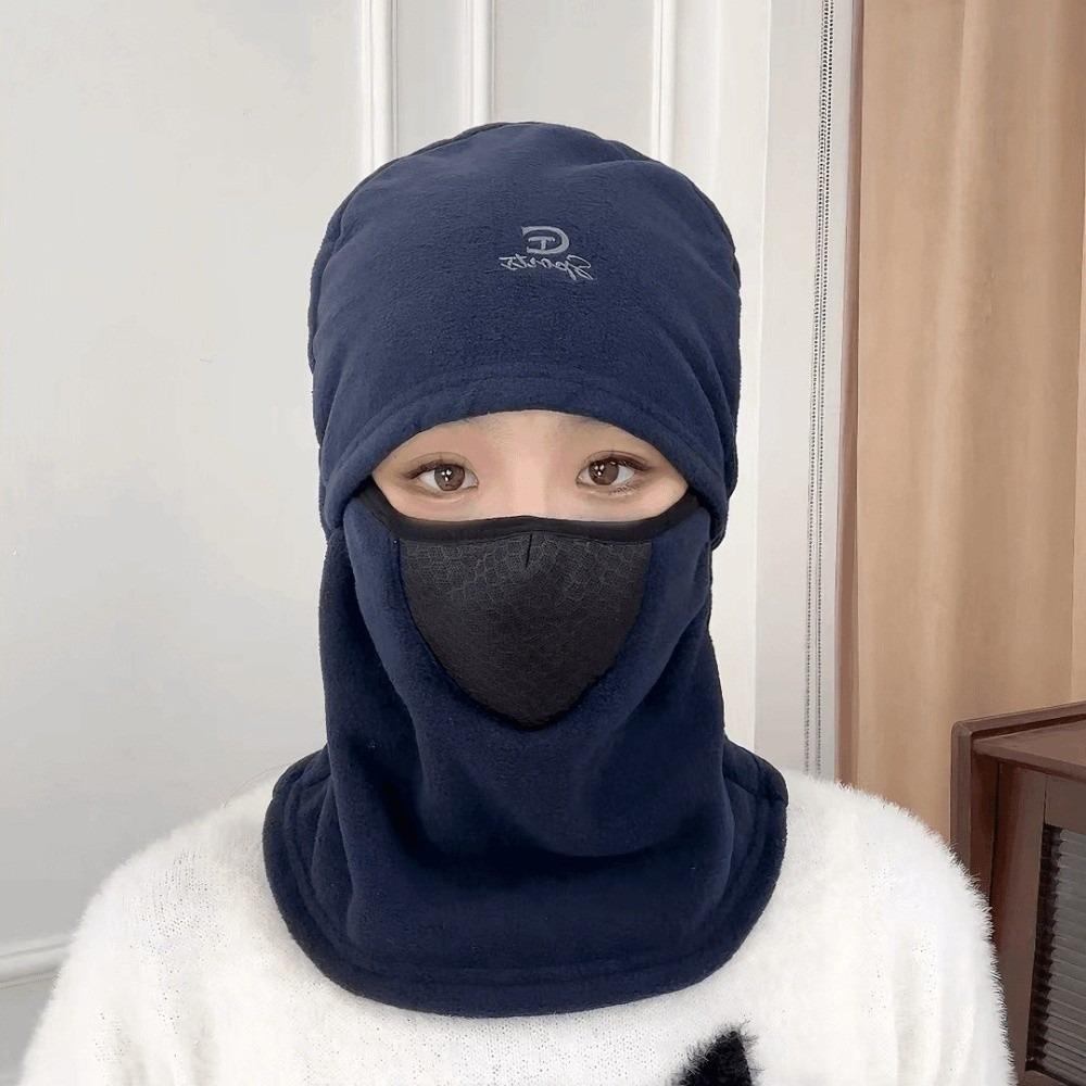 

Warm Pullover Cap Windproof Helmet Cap New Scarf Mask Integrated Hat for Outdoor Cycling Skiing