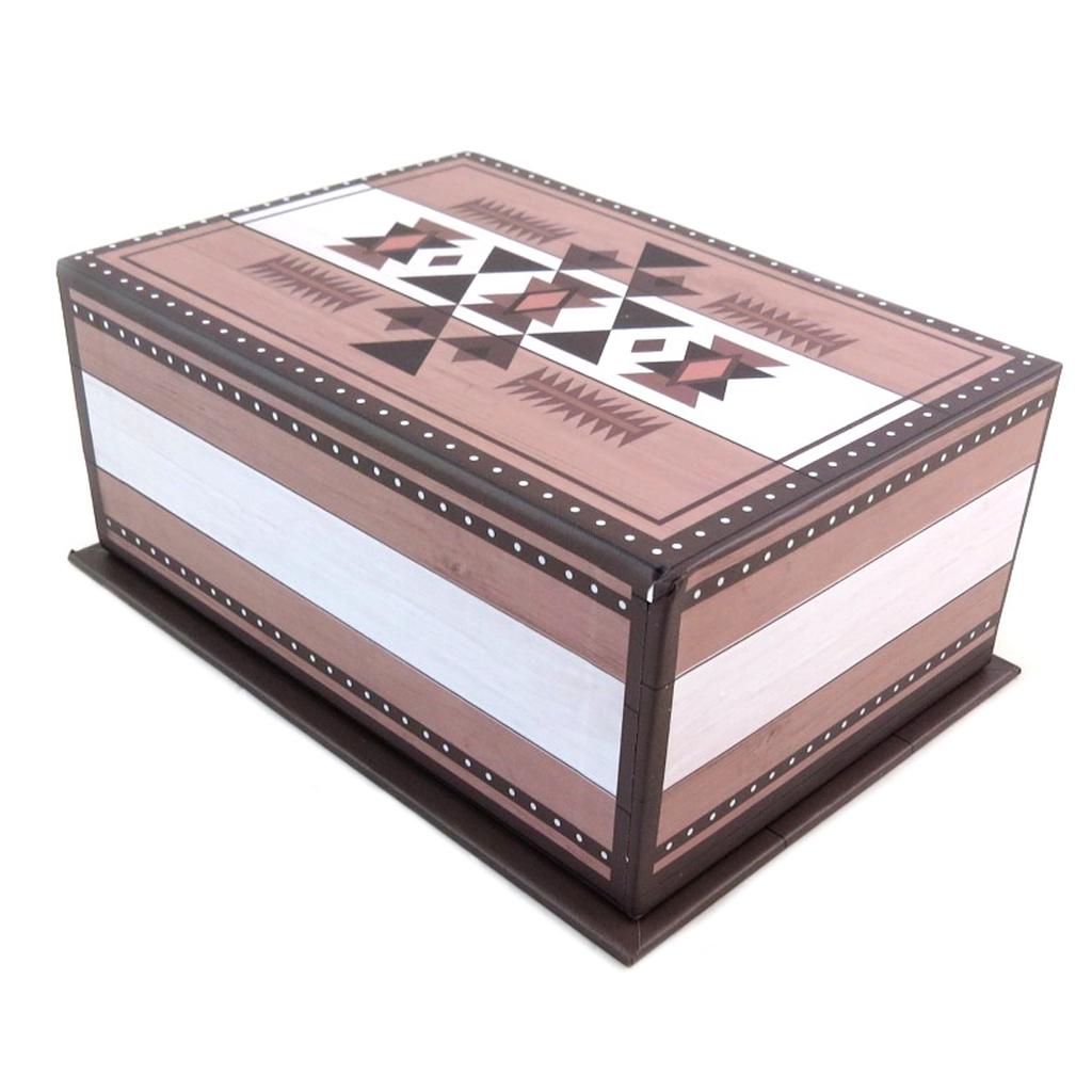 Les Trésors De Lily [P9412] - Brown 'Boho' Jewelry Box - 16x11. 5x6. 5cm