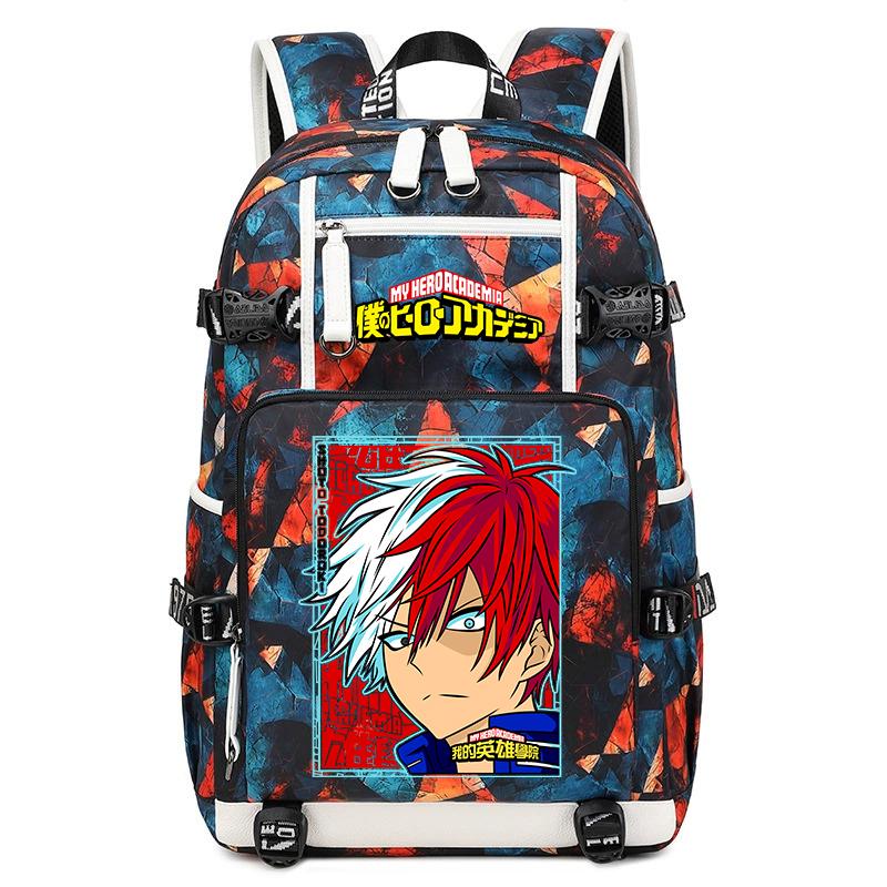 My Hero Academia Printed Rucksack Large Capacity School Bag Outdoor Book Backpack for Boys Girls Teens