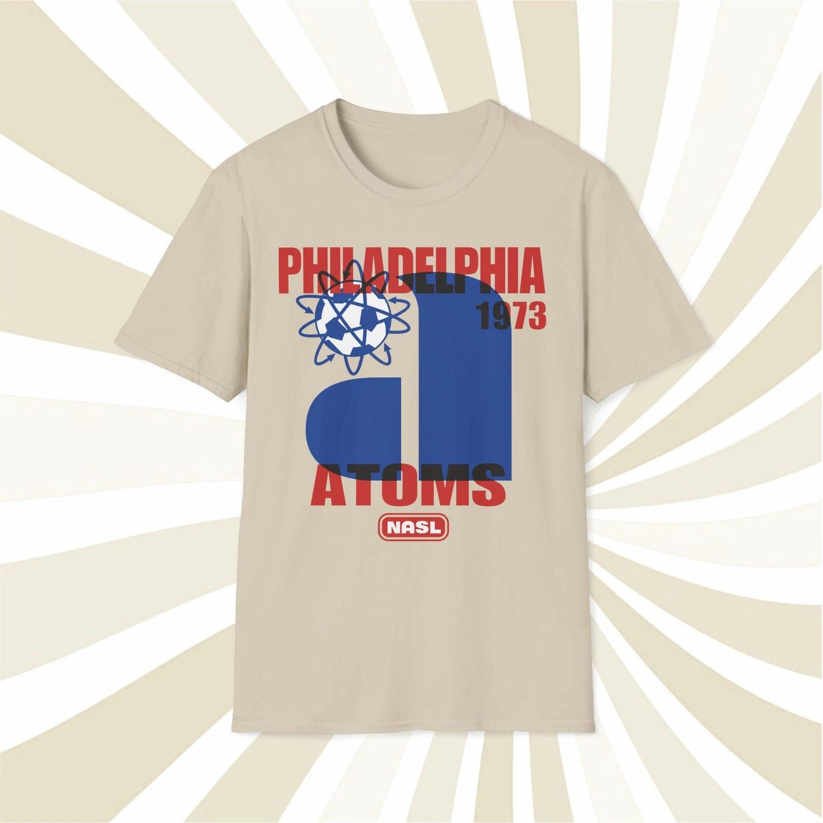 Men s and Women s T-shirts Philadelphia Atoms 1973 NASL Vintage Offset Printed Soccer T-Shirt XXL