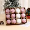 12pcs/box 7CM Christmas Tree Ball Snowflake Foam Ball Crafts New Christmas Ball  Home Party