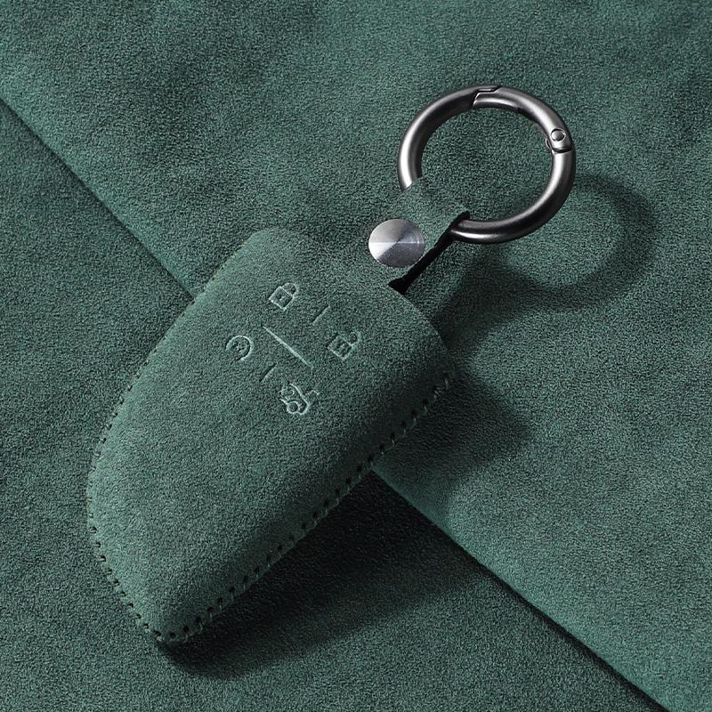 Suede Car Key Cover Case for Chevrolet Tahoe Suburban for GMC Yukon for Buick ENVISION S Plus Protection 2020 2021 2022 2023