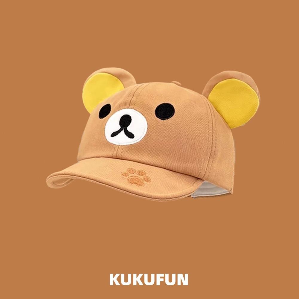 

2025 Cute Kuma Easy Bear Paws Travel Cartoon Baseball Cap Shade Embroidery Peaked Cap Female Spring Summer One size fits all