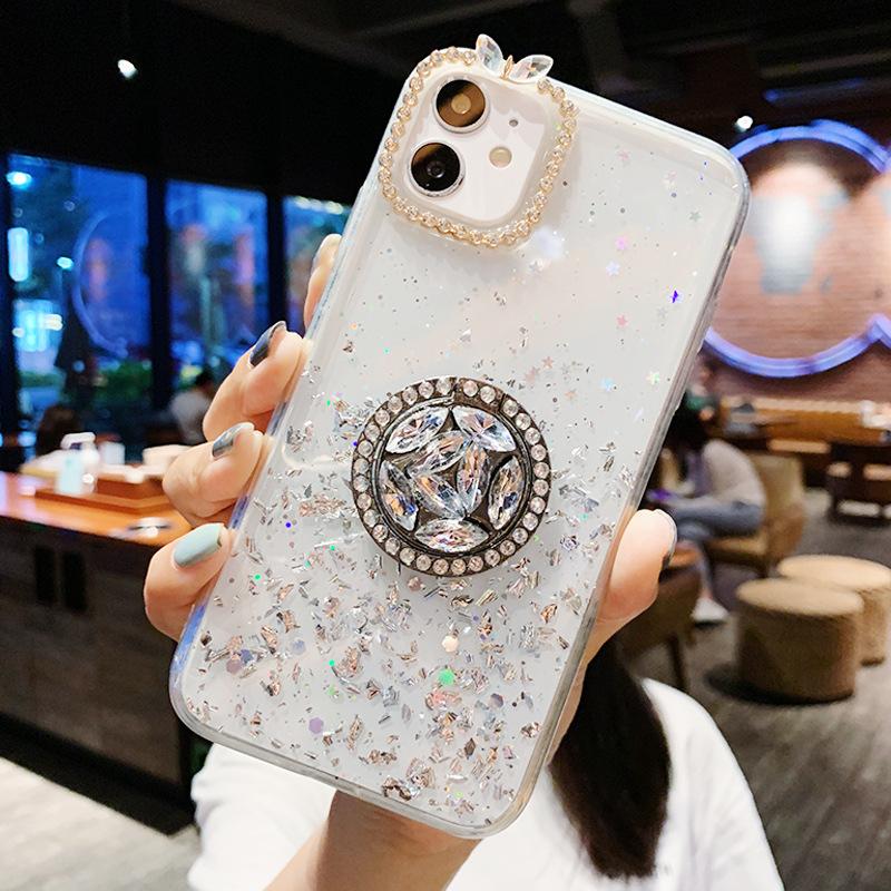 Applicable To IPhone 15 Phone Case Glue Glitter Powder Star 14Promax Apple 16 Protective Case 13 Diamond Ring