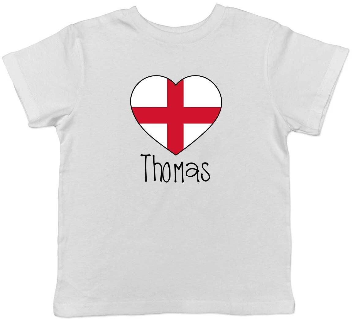 

Personalised Football England Flag Childrens Kids T-Shirt Boys Girls 120