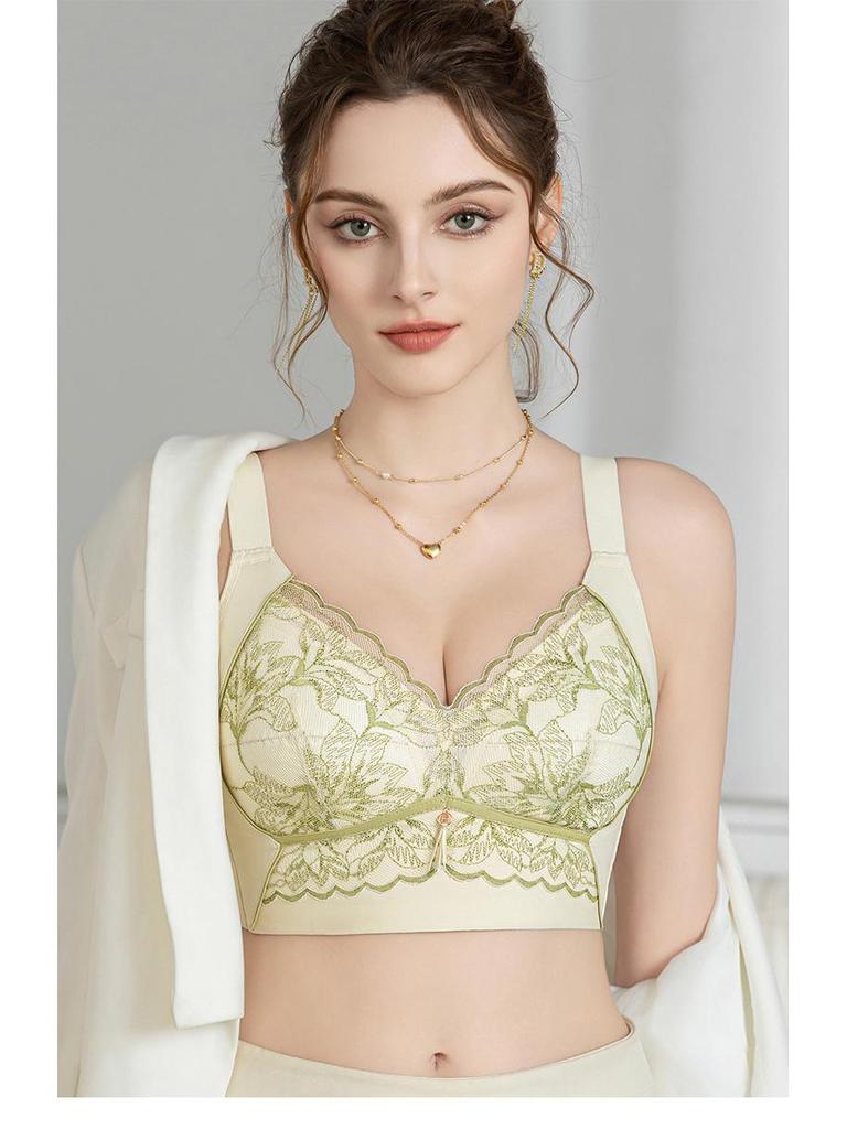 Wireless Lace Shaping Bra for Plus Size Women - Anti-Sagging Support