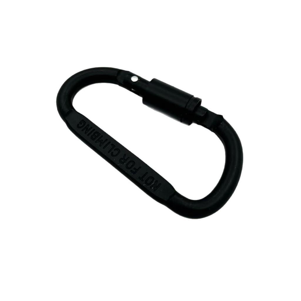 8CM Locking D-Shaped Carabiner with Screw Nut, Aviation Aluminum Alloy