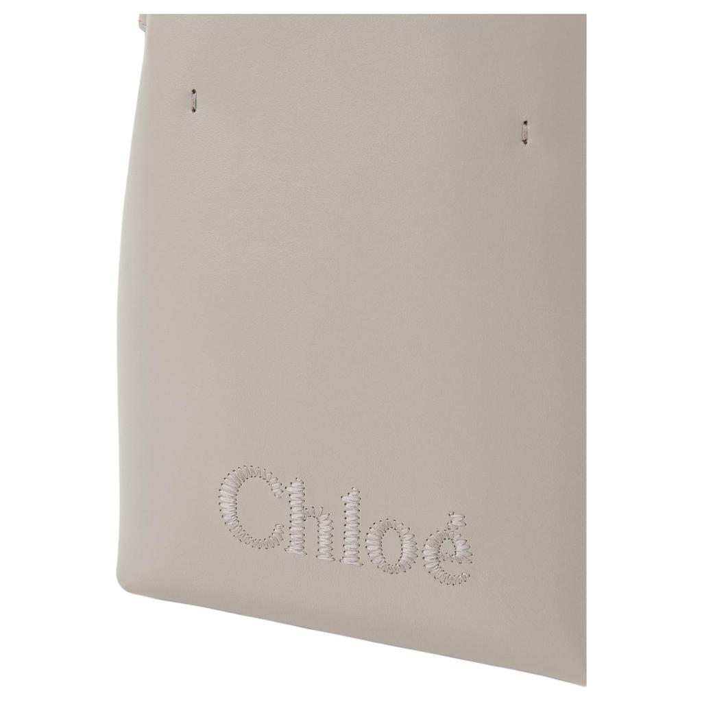 Chloe Sense Embroidered Logo Adjustable Shoulder Strap Calfskin Tote Bag Shopping Bag Crossbody Handbag Micro Women Tote Bag CHC23-UP873I10-23W