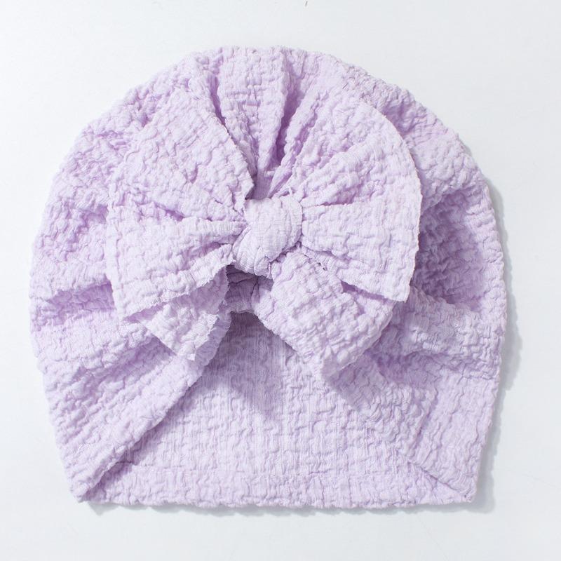 Neue Kinder-Überziehmütze, niedliche Schleifen-Babymütze, weiche und atmungsaktive Baby-Reifenmütze