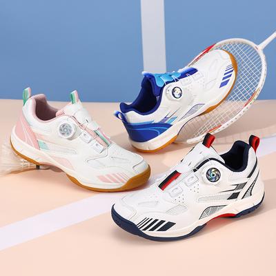 Professional Button Children's Badminton Table Tennis Shoes for Boys Girls Autumn Breathable Anti-Slip EVA Midsole Rubber