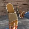 Flat Bottom Slippers Women Summer Round Head Mesh One Word Outer Wear Breathable Casual Sandal Slippers