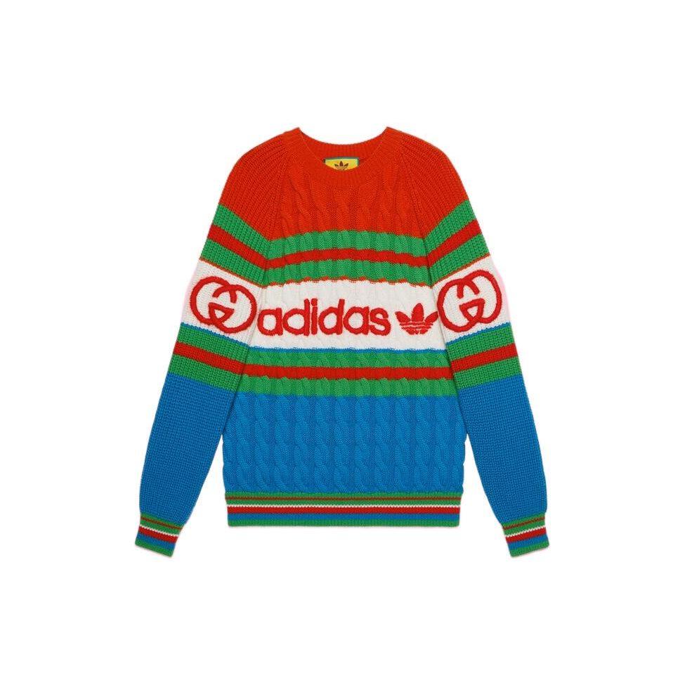 Gucci X Adidas Wool Sweater Blue/Orange 717722-XKCQ3-4775
