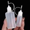 50/5Pcs PE Plastic Squeezable Tip Applicator Bottle Refillable Dropper with Needle Tip Caps for Glue Pigment Bottle 10ml 50ml