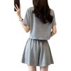 2025 Summer Women's Short Sleeve and Shorts Sportswear Set - Casual Fashion Two-Piece for Petite