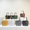 Women's Two-Way Leather Tote Bag, Large Capacity Shoulder Handbag with Mini Pouch, Reversible Shopping Mummy Bag