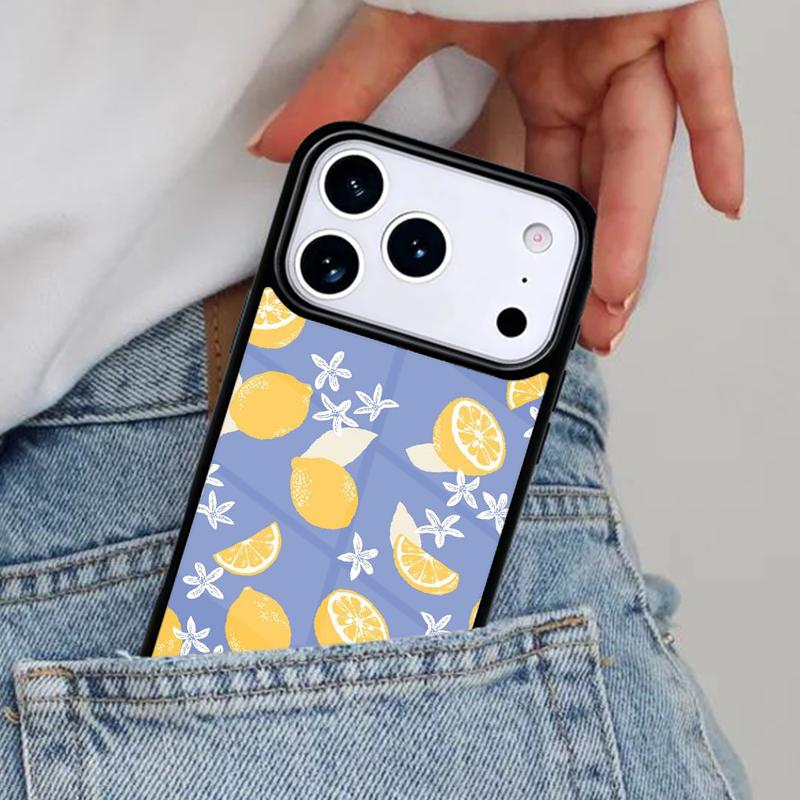 Tropical Summer Fruit Lemon Phone Case for iPhone 17ProMax 12 13 14 15 16e 17 Pro Max Plus Air Cover