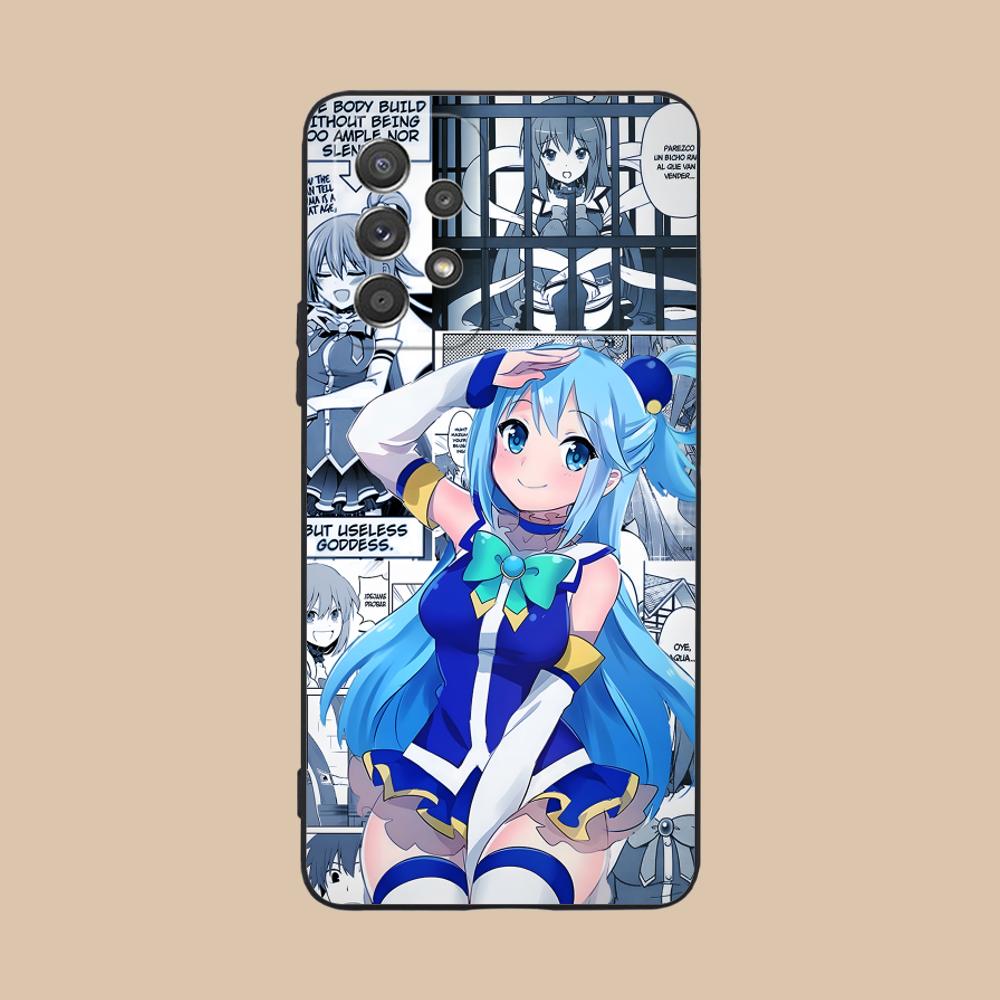 Konosuba Aqua Matte TPU Mobile Phone Case for Samsung Galaxy A56 55 54 53 52 51 36 35 34 23 16 15 5G Colorful Cover Galaxy A51 5G