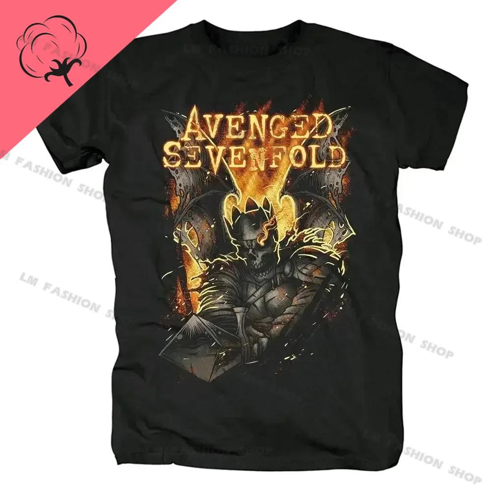 Avenged Sevenfold Metal Rock Grafický Potisk Krátký Rukáv 100% Bavlna Trička Hip Hop Módní Košile Nadměrné Tričko pro Muže Topy