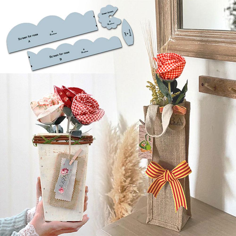 Flower Acrylic Quilting Embroidery Templates Multipurpose Lightweight DIY Craft Tool Household Sewing Supplies